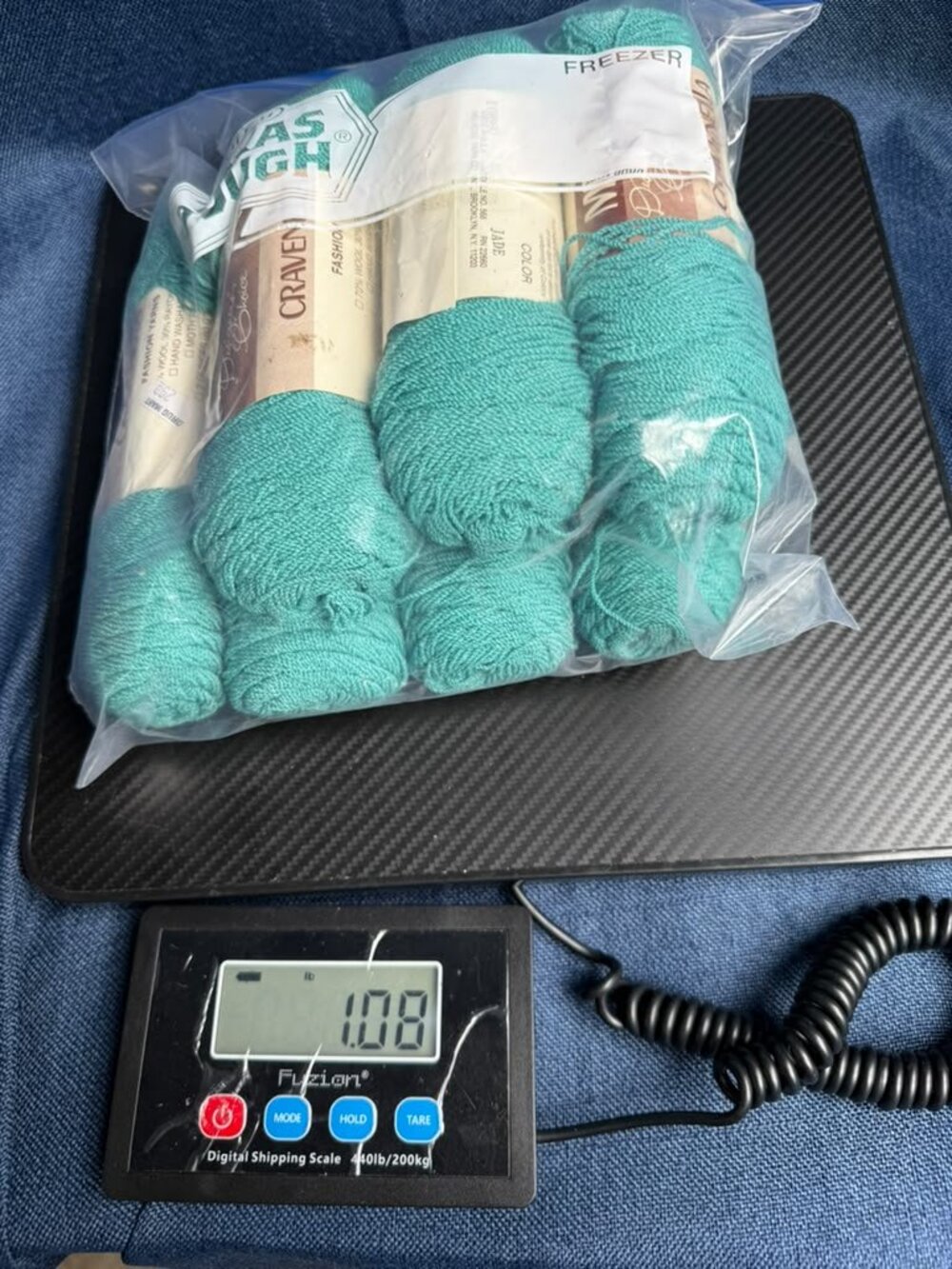Vintage Melrose Cravenella Wool Rayon Yarn Lot Jade Green Skeins Pack 1.08 lbs